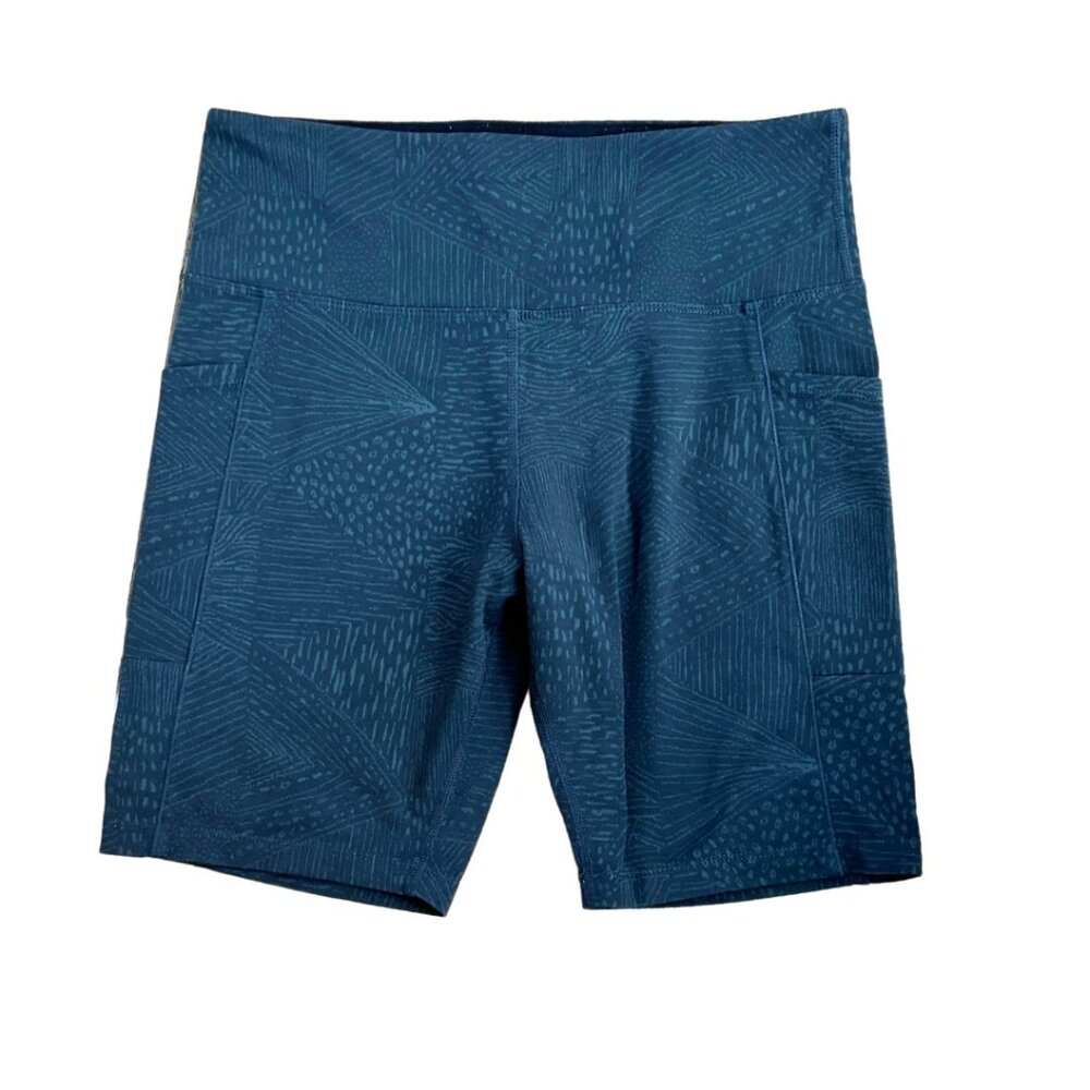 Black & Grey Patterned Biker Shorts